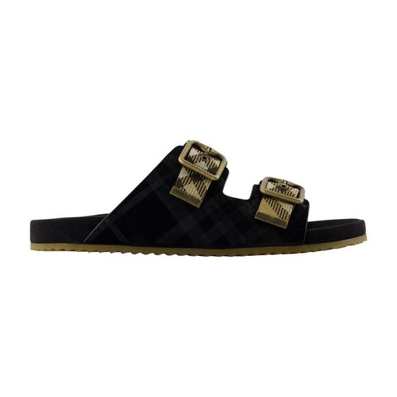 Burberry Shoes - Mf Urchin Sandals - Burberry - Leather - Black